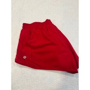 Lululemon red hotty hot shorts size 10 women
